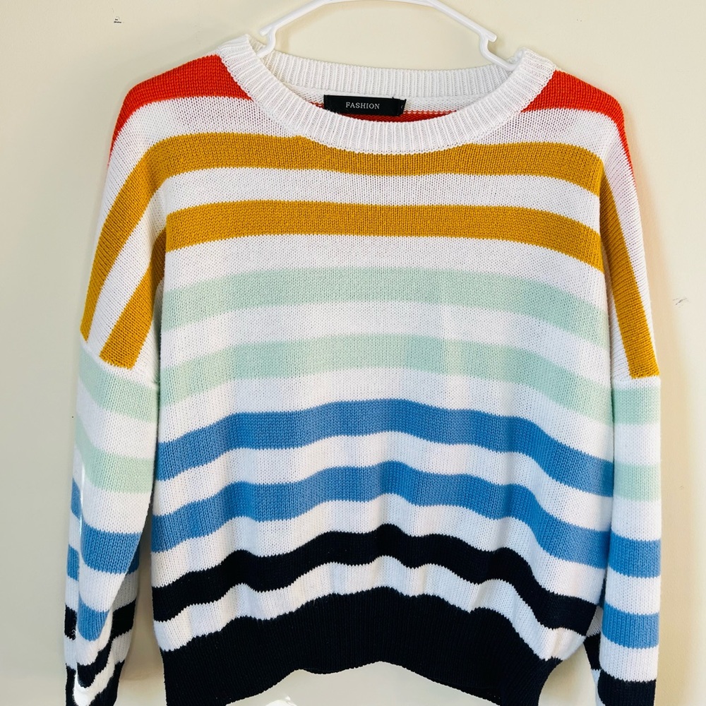 Striped Color-Block Sweater - Picture 5 of 7